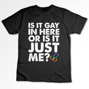 Camiseta ¿Es gay aquí o soy solo yo LGBT Pride