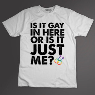 Camiseta ¿Es gay aquí o soy solo yo Orgullo LGBT