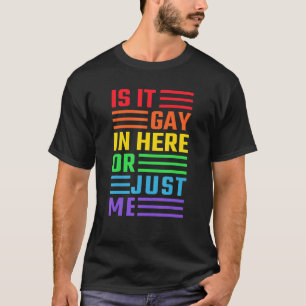 Camiseta ¿Es Gay Aquí Sólo Yo Orgullo Gay Lgbt Lgbt Arcoiri