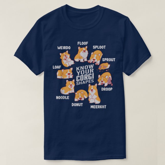 Camiseta Es gracioso conocer tus formas de corgi lindo aman (Diseño del anverso)