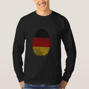 Camiseta Es gracioso en mi ADN Bandera alemana Huella digit