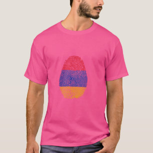 Camiseta Es gracioso en mi ADN Bandera Armenia Huella digit