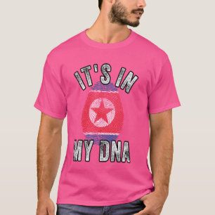 Camiseta Es gracioso en mi ADN Bandera de Corea del Norte H