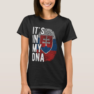 Camiseta Es gracioso en mi ADN Bandera de Eslovaquia Huella