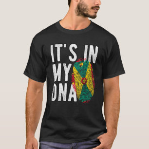 Camiseta Es gracioso en mi ADN Bandera de Granada Huella di
