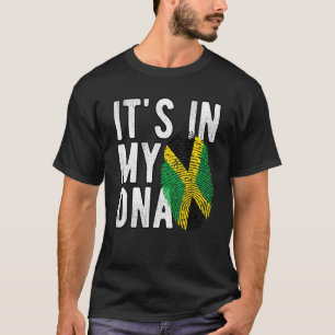 Camiseta Es gracioso en mi ADN Bandera de Jamaica Huella di