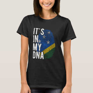 Camiseta Es gracioso en mi ADN Bandera de las Islas Salomón