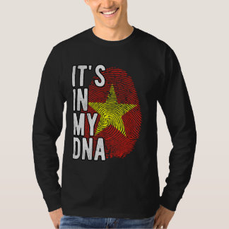 Camiseta Es gracioso en mi ADN Bandera de Vietnam Huella di