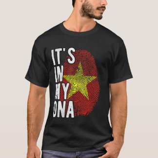 Camiseta Es gracioso en mi ADN Bandera de Vietnam Huella di
