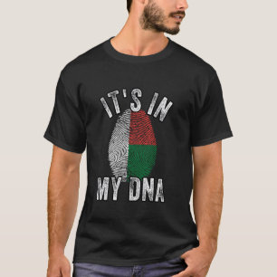 Camiseta Es gracioso en mi ADN Bandera Madagascar Huella di