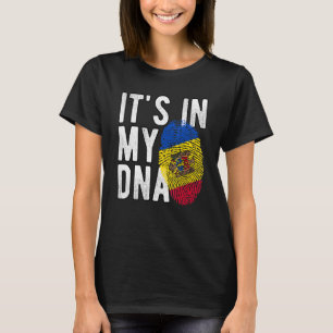Camiseta Es gracioso en mi ADN Bandera Moldavia Huella digi