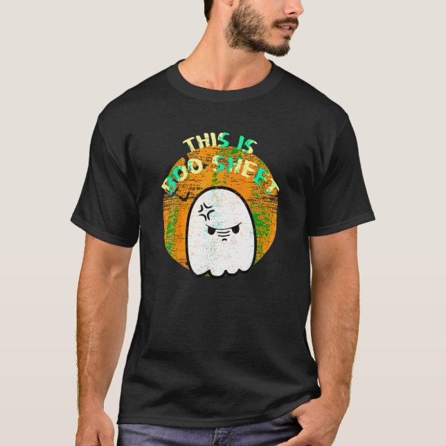 Camiseta Es Gracioso Esta Es La Hoja De Boo Fantasma Retro  (Anverso)