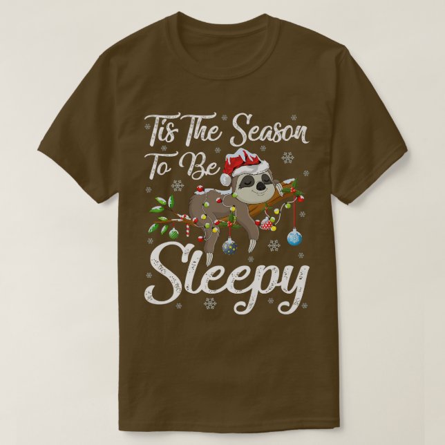 Camiseta Es Gracioso Esta Temporada Ser El Sleepy Santa Slo (Diseño del anverso)