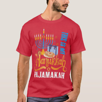 Camiseta Es Gracioso Esto Es Mi Hanukkah Pajamakah Menorah 