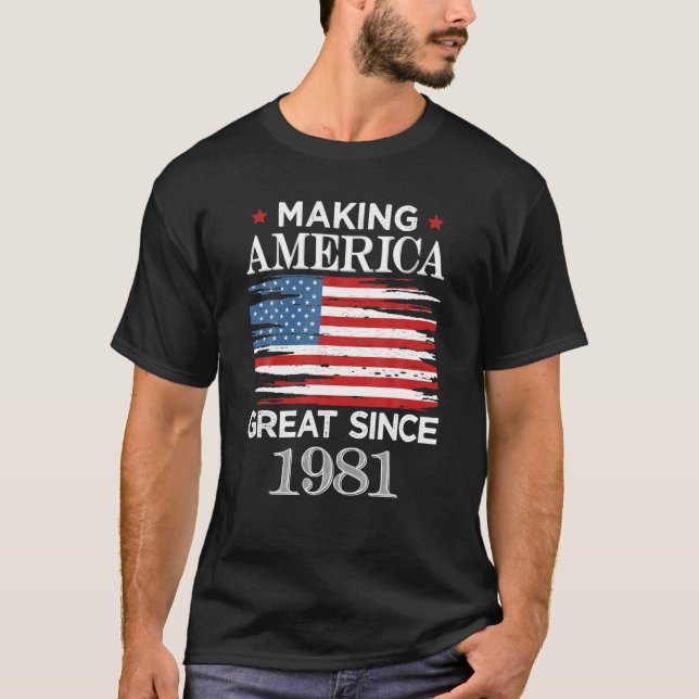 Camiseta Es Gracioso Hacer A Estados Unidos Grande Desde El (Anverso)