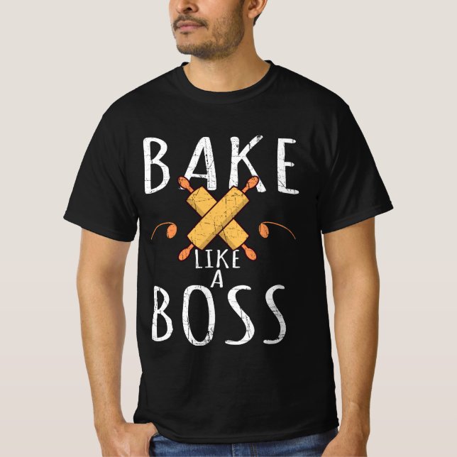 Camiseta Es Gracioso Hacer Bake Como Un Jefe (Anverso)