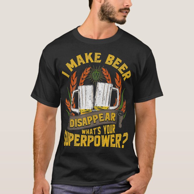 Camiseta Es Gracioso Hacer Que La Cerveza Desaparezca Bebed (Anverso)