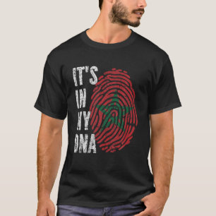 Camiseta Es gracioso marroquí en mi ADN Bandera de Marrueco