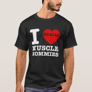 Camiseta Es gracioso que amo a las mamas músculos que coraz