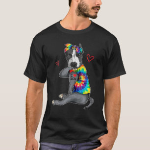 Camiseta Es gracioso que amo a mamá Tattoo Pitbull Perro ma
