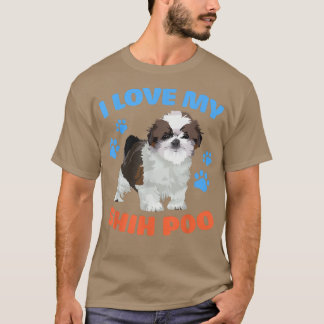 Camiseta Es Gracioso Que Amo A Mi Perro Shih Poo Lover Shih
