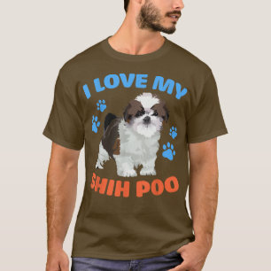 Camiseta Es Gracioso Que Amo A Mi Perro Shih Poo Lover Shih