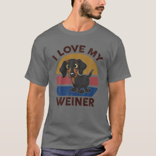 Camiseta Es Gracioso Que Amo A Mi Weiner Por El Amo Del Per