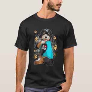 Camiseta Es gracioso que amo a papá Tattoo Bernedoodle Dueñ