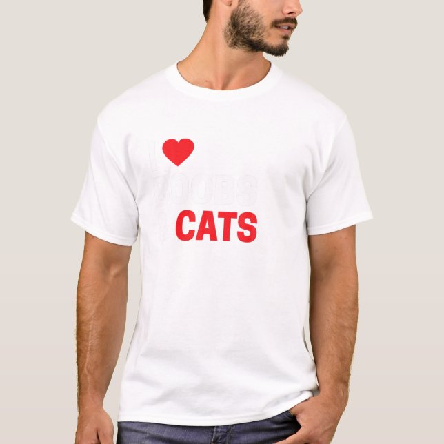 Camiseta Es Gracioso Que Amo Los Gatos Por El Amor Gatito G (Anverso)