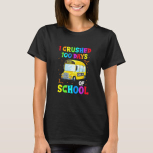 Camiseta Es Gracioso Que Aplasté 100 Días De Autobús Escola
