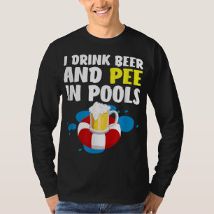 Camiseta Es Gracioso Que Beba Cerveza Y Pee En El Diseño De