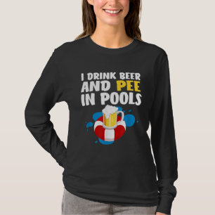 Camiseta Es Gracioso Que Beba Cerveza Y Pee En El Diseño De