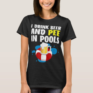 Camiseta Es Gracioso Que Beba Cerveza Y Pee En El Diseño De