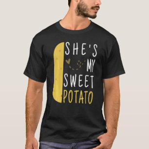 Camiseta Es Gracioso Que Ella Es Mi Dulce Papa I Yam Pareja