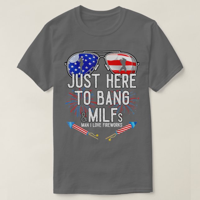 Camiseta Es gracioso que esté aquí para Bang American Flag  (Diseño del anverso)