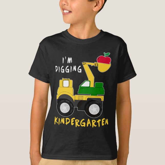 Camiseta Es gracioso que esté cavando el jardín de infancia (Anverso)
