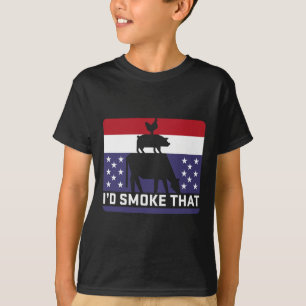 Camiseta Es gracioso que fume ese parrillada retro barbacoa