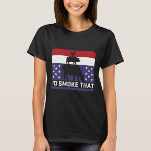 Camiseta Es gracioso que fume ese parrillada retro barbacoa