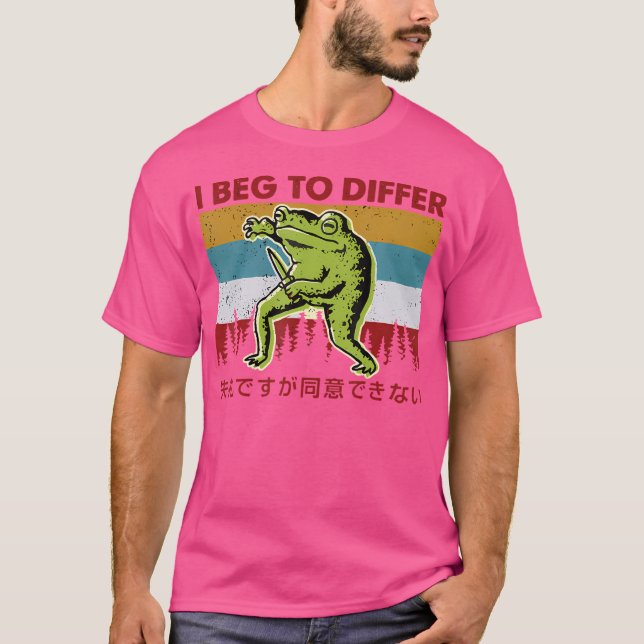 Camiseta Es Gracioso Que Le Pido Que Difiera Rana De Anfibi (Anverso)