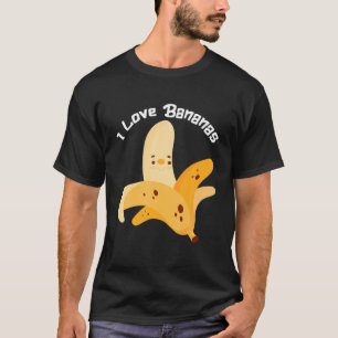 Camiseta Es gracioso que me encantan los plátanos y la frut