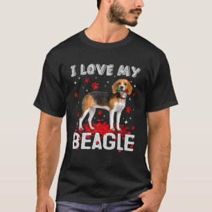 Camiseta Es gracioso que me guste mi Beagle Valentine Dog L