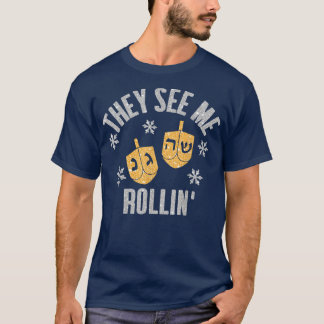 Camiseta Es gracioso que me vean celebrar ROLLIN Hanukkah