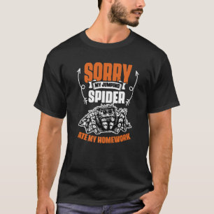 Camiseta Es Gracioso Que Mi Araña Que Salta Se Comió Mi Cas