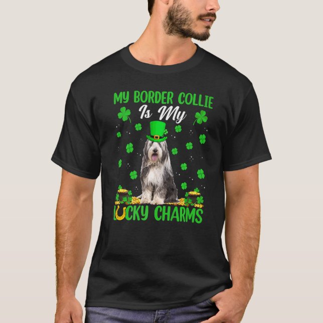 Camiseta Es Gracioso Que Mi Collie Fronterizo Sea Mi Afortu (Anverso)
