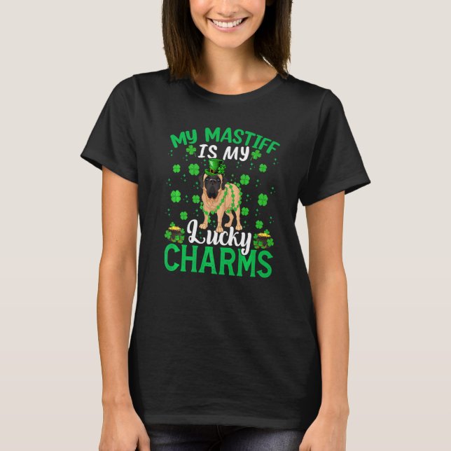 Camiseta Es Gracioso Que Mi Mastiff Sea Mi Lucky Charms Mas (Anverso)
