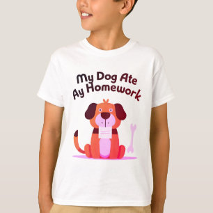 Camiseta Es gracioso que mi perro se comiera mi casa de vue