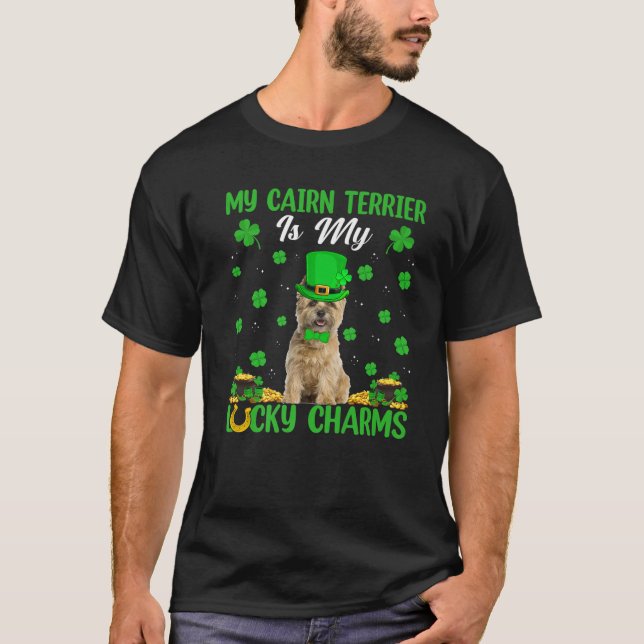 Camiseta Es Gracioso Que Mi Terrier De Cairn Sea Mi Afortun (Anverso)