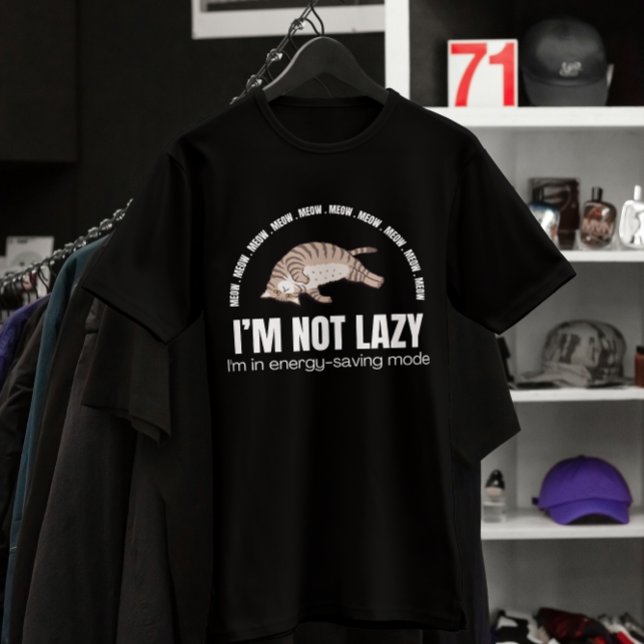 Camiseta Es gracioso que no soy un gato perezoso (Subido por el creador)