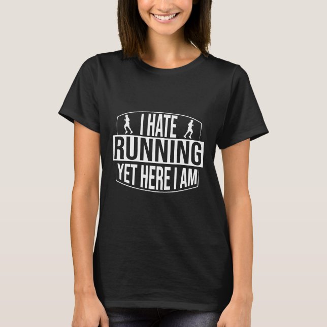 Camiseta Es gracioso que odie correr mitad de regalo de mar (Anverso)
