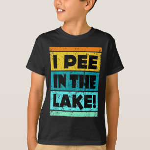 Camiseta Es Gracioso Que Pee En El Lago Retro Beber Camping